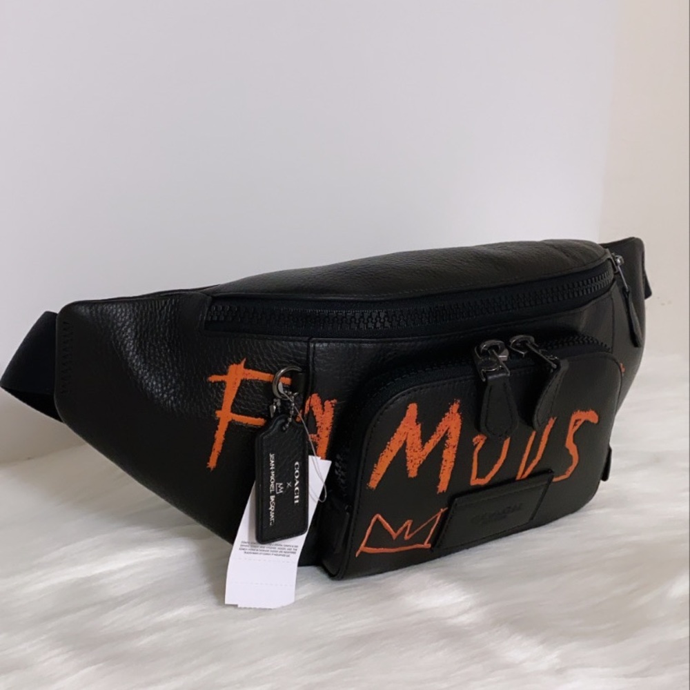 New💃Coach Coach X Jean Michel Basquiat Track Belt Bag - Picture 5 of 14